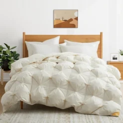 Puredown Pleat Organic Cotton White Goose Down Comforter Duvet Insert -Bedding Store GUEST 03b70599 7383 436c b14a 22f129b1347d