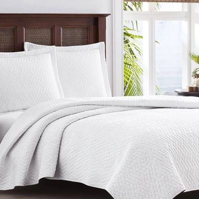 Solid Quilt & Sham Set White - Tommy Bahama 2 Solid Quilt & Sham Set White - Tommy Bahama - Image 2