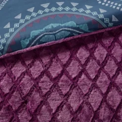 Blair Full/Queen 3pc Reversible Comforter Mini Set Navy/Purple -Bedding Store GUEST 0e6dc2d7 5bf0 4a2a 8a5e 5feac0fb3a91