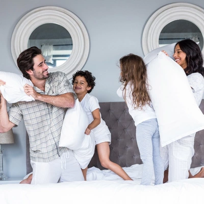 Memory Foam Body Pillow With Cover - Moisture Wicking Pillow For Pregnant Women And Side, Stomach, And Back Sleepers By Hastings Home (White) 4 Memory Foam Body Pillow With Cover - Moisture Wicking Pillow For Pregnant Women And Side, Stomach, And Back Sleepers By Hastings Home (White) - Image 4