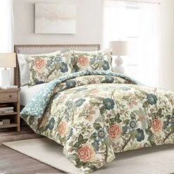 3pc Sydney Cotton Duvet Cover Set Green/Blue - Lush Décor -Bedding Store GUEST 17482246 d644 42d0 add3 b228bd05c17c