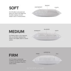 Medium 700 Fill Power Luxury White Duck Down RDS Certified Machine Washable White Bed Pillow | BOKSER HOME -Bedding Store GUEST 21b7fc75 9380 4d16 900a 5501e807c4d6