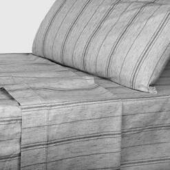 King Printed Pattern Peached Cotton Percale Melange Sheet Set Minimal - Macaron -Bedding Store GUEST 2331c1fa ec0d 4782 9523 5e18104090ff