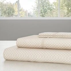 Brushed Microfiber Sheet Set- 4 Piece- Embossed Checkered Bed Linens-Deep Pocket Fitted & Flat Sheets, 2 Pillowcases By Hastings Home