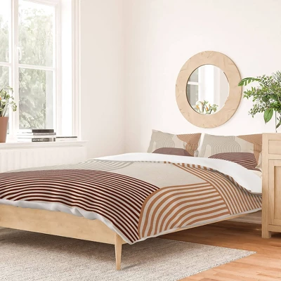 Iveta Abolina Mid Century Line Art 100% Cotton Duvet Set - Deny Designs 1 Iveta Abolina Mid Century Line Art 100% Cotton Duvet Set - Deny Designs
