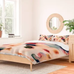 Ninola Design Abstract Watercolor Mineral Cotton Duvet Set - Deny Designs