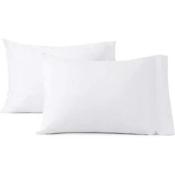 Micropuff Breathable Hypoallergenic Microfiber Pillow Cases – White (4 Pack)