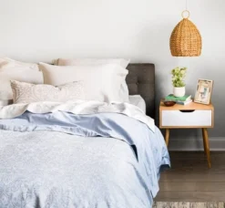 SussexHome 100% Supima Cotton Duvet Cover Set, Duvet Cover With Pillow Covers