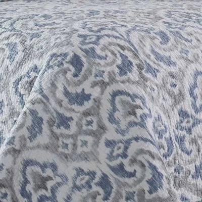 Cape Verde Quilt & Sham Set Smoke Blue - Tommy Bahama 2 Cape Verde Quilt & Sham Set Smoke Blue - Tommy Bahama - Image 2