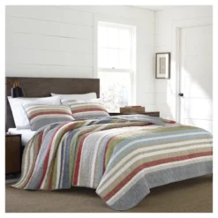 Gray Stripe Salmon Ladder Quilt Set - Eddie Bauer® 9 Gray Stripe Salmon Ladder Quilt Set - Eddie Bauer® -Bedding Store GUEST 3ffa830a f21e 44d5 a340 e65e6d9c8037