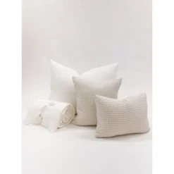 14x20 Down Alternative Cotton Waffle Weave Pillow - Anaya -Bedding Store GUEST 4074c45f 6d6d 4db9 a1ef 8547d2c596c7