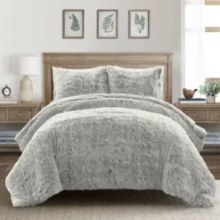 Lush Décor 3pc Emma Cozy Ultra Soft Two Tone Faux Fur Comforter Set -Bedding Store GUEST 4304c297 d075 44c3 92a0 b8bd244aa6c5