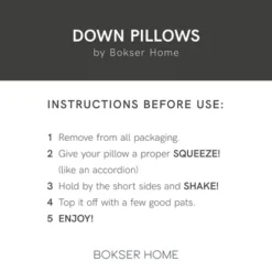 Medium 700 Fill Power Luxury White Duck Down RDS Certified Machine Washable White Bed Pillow | BOKSER HOME -Bedding Store GUEST 51c11ec2 be90 4f18 9198 c51f7ce1825f