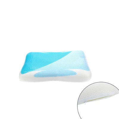 Cheer Collection Cooling Gel Memory Foam Pillow With Washable Cover - White 7 Cheer Collection Cooling Gel Memory Foam Pillow With Washable Cover - White - Image 7