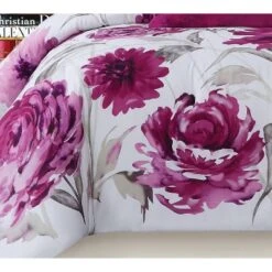Christian Siriano 3pc Remy Floral Duvet Cover Set Magenta/White -Bedding Store GUEST 5a8f3cc3 801a 4ada 9194 462b7a86e071