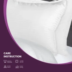 Traditional 1cm Stripe Microfiber Down Alternative 2-Piece Pillow Set - Blue Nile Mills -Bedding Store GUEST 5c284ac8 2338 48af a673 ec08122b0abc