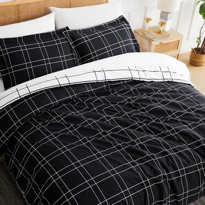 Southshore Fine Living Urban Grid Reversible Oversized Comforter Set 3 Southshore Fine Living Urban Grid Reversible Oversized Comforter Set - Image 3