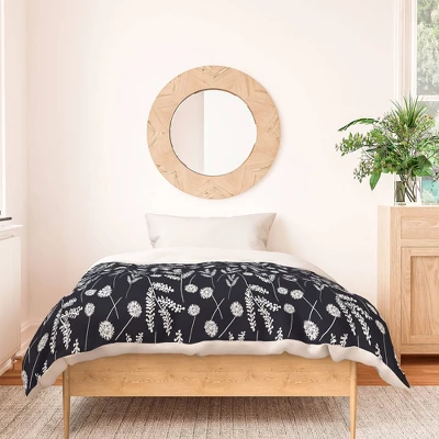 Full/Queen Natalie Baca Clover & Dandelion Duvet Cover & Sham Set Navy - Deny Designs 2 Full/Queen Natalie Baca Clover & Dandelion Duvet Cover & Sham Set Navy - Deny Designs - Image 2