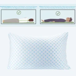 Continental Sleep, Bamboo Cover Pillows With Gel Memory Foam | Maintains Proper Sleeping Postures, Relieves Neck, 25 X 15, White 8 Continental Sleep, Bamboo Cover Pillows With Gel Memory Foam | Maintains Proper Sleeping Postures, Relieves Neck, 25 X 15, White -Bedding Store GUEST 64665228 443d 4d3c 9894 b6686f0a8d4d