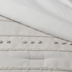 4pc Clipped Stripe Poms Comforter Bedding Set - Threshold™ -Bedding Store GUEST 6474436f 0746 4a2d 8720 5e4921bc6129