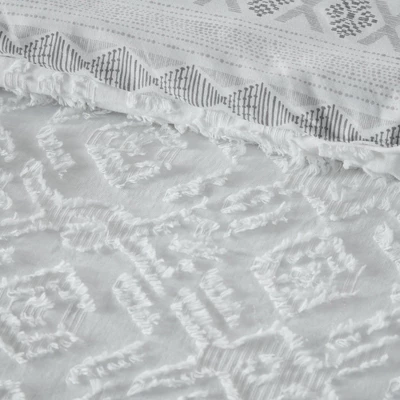 3pc Mill Valley Reversible Cotton Duvet Cover Set Gray 4 3pc Mill Valley Reversible Cotton Duvet Cover Set Gray - Image 4