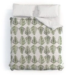 Deny Designs Angela Minca Pine Trees Duvet Cover Set Green -Bedding Store GUEST 69b4b758 330d 4d1b acd4 a2141cad34f8