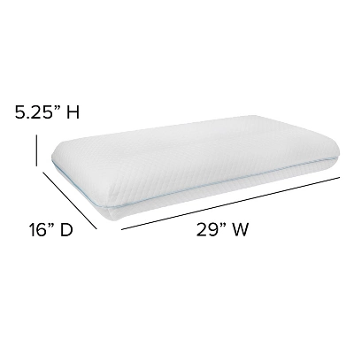 Merrick Lane Queen Size Ventilated Memory Foam Bed Pillow - Cool Gel Infused Memory Foam Pillow For Sleeping 8 Merrick Lane Queen Size Ventilated Memory Foam Bed Pillow - Cool Gel Infused Memory Foam Pillow For Sleeping - Image 8