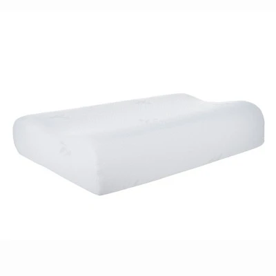 Fleming Supply Contour Comfort Gel Memory Foam Pillow - White 3 Fleming Supply Contour Comfort Gel Memory Foam Pillow - White - Image 3