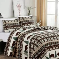 Market & Place Cedar Creek Lodge Plaid Reversible Quilt Set -Bedding Store GUEST 72e7cd1e cd5d 425f a6a2 0c8906d70892
