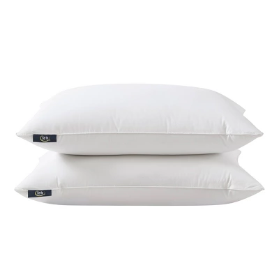 2pk HeiQ Cooling Softy-Around Feather And Down Pillow - Serta 1 2pk HeiQ Cooling Softy-Around Feather And Down Pillow - Serta