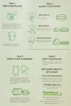 BAMBOOzzz Bed Pillow 2 Pack - Soft Adjustable Cross Cut Shredded Memory Foam For All Sleeping Types-Cooling Rayon Bamboo Washable Hypoallergenic Cover -Bedding Store GUEST 74cfa3b2 0bda 4388 879e 72c7c144b92b