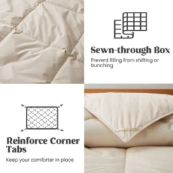 Peace Nest All Season 100% Organic Cotton Down Duvet Insert Medium Warmth Comforter -Bedding Store GUEST 782a1c66 d0d7 48d3 b16a dddebe267933