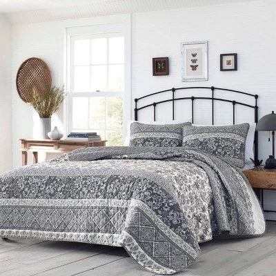 Abbey Reversible Quilt Set Gray - Stone Cottage 2 Abbey Reversible Quilt Set Gray - Stone Cottage - Image 2
