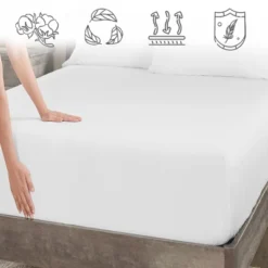 Luxury Fitted Sheet Only, 600 Thread Count - 100% Cotton Sateen, Deep Pocket, Soft, Cool & Durable By California Design Den -Bedding Store GUEST 7ff35863 4438 48cc b59d 466732b474f9