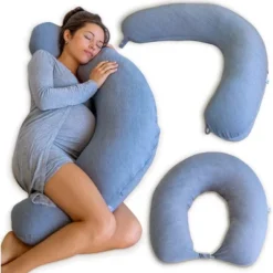 PharMeDoc Crescent Pregnancy Pillows, Maternity And Nursing Pillow For Breast Feeding