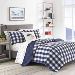 Lake House Plaid Reversible Quilt Set Blue - Eddie Bauer -Bedding Store GUEST 81ce7f65 7a51 4830 9cbb c0c9894d68d2
