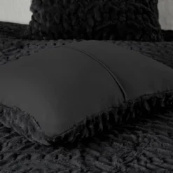 Madison Park 3pc Full/Queen Dakota Ruched Fur Down Alternative Comforter Set Black -Bedding Store GUEST 8367b772 5fbb 42d7 9d32 49aa78df0086