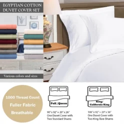 Premium Cotton 1000 Thread Count Solid 3 Piece Duvet Cover Set With Pillow Shams By Blue Nile Mills -Bedding Store GUEST 8436ea37 69d7 4416 855d 549bd2a8564b