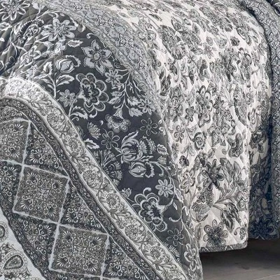 Abbey Reversible Quilt Set Gray - Stone Cottage 5 Abbey Reversible Quilt Set Gray - Stone Cottage - Image 5