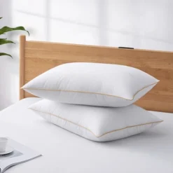 Puredown White Down Feather Bed Pillows With 300TC 100% Cotton Cover Set Of 2 -Bedding Store GUEST 8ada9c0e 59f0 4ea8 9735 5fe9952e97df