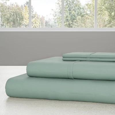 Hastings Home Brushed Microfiber Queen Sheet Set - Fitted And Flat Sheets, Pillowcases - 4-Piece, Sage Green 1 Hastings Home Brushed Microfiber Queen Sheet Set - Fitted And Flat Sheets, Pillowcases - 4-Piece, Sage Green