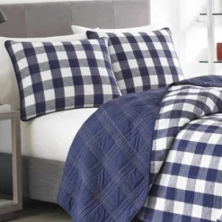 Lake House Plaid Reversible Quilt Set Blue - Eddie Bauer -Bedding Store GUEST 925610a4 02c4 4340 b259 031d8f13a4fa