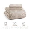 Peace Nest 3 Piece Year-Round Warmth Geometric Clipped Comforter Set Soft Microfiber