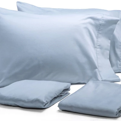 300 Thread Count Organic Cotton Solid Sheet Set - Modern Living 2 300 Thread Count Organic Cotton Solid Sheet Set - Modern Living - Image 2