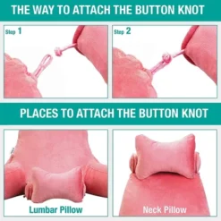 Vekkia Extra Large Velvety Reading And Bed Rest Pillow With Ultimate Back And Arm Support For Reading And Watching Television, Pink -Bedding Store GUEST 95a56850 c054 4048 ac38 164d797671f1