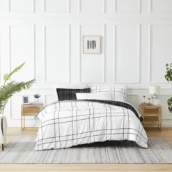 Southshore Fine Living Urban Grid Reversible Oversized Comforter Set