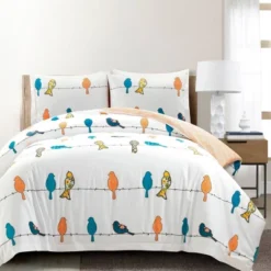 3pc Rowley Birds Cotton Duvet Cover Set - Lush Décor 15 3pc Rowley Birds Cotton Duvet Cover Set - Lush Décor -Bedding Store GUEST 9aed35ad ddcd 4d38 b546 df83fec82d7d