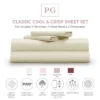 Pillow Gal Classic Cool & Crisp 100% Cotton Percale 4-Piece Sheet Set