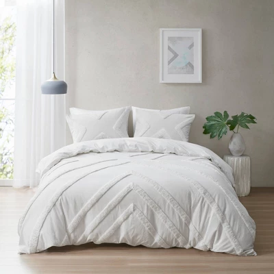 Jasper Cotton Chenille Duvet Cover Set - Urban Habitat 2 Jasper Cotton Chenille Duvet Cover Set - Urban Habitat - Image 2