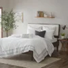 3pc Mill Valley Reversible Cotton Duvet Cover Set Gray
